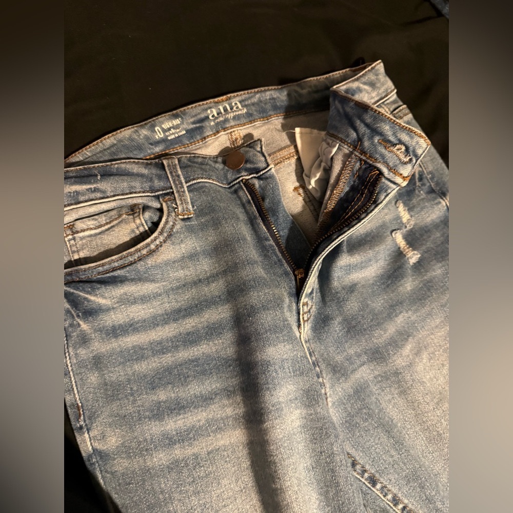 a.n.a Light Blue Distressed Skinny Jeans